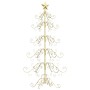 Árbol de Navidad de metal con soporte Dorado 150 cm