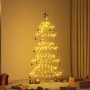 Árbol de Navidad de metal con soporte Dorado 150 cm