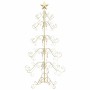 Árbol de Navidad de metal con soporte Dorado 150 cm