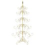Árbol de Navidad de metal con soporte Dorado 150 cm