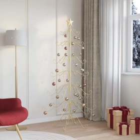 Árbol de Navidad de metal con soporte Dorado 180 cm