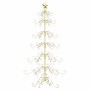 Árbol de Navidad de metal con soporte Dorado 215 cm