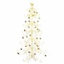 Árbol de Navidad de metal con soporte Dorado 215 cm