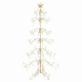 Árbol de Navidad de metal con soporte Dorado 215 cm