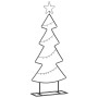 Árbol de Navidad de metal con soporte Negro 90 cm Acero