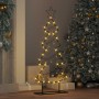 Árbol de Navidad de metal con soporte Negro 90 cm Acero