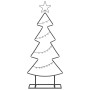 Árbol de Navidad de metal con soporte Negro 90 cm Acero