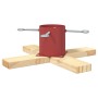 Soporte para Árbol de Navidad 1.73 Rojo 50 x 50 x 16 cm