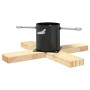 Soporte para Árbol de Navidad 1.73 Negro 50 x 50 x 16 cm