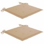 Silla mecedora de madera maciza de teca con cojín beige