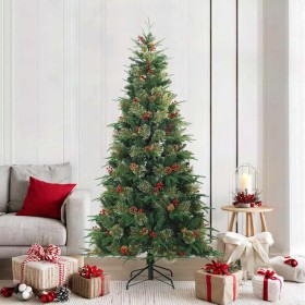 Árbol de Navidad artificial con ramas articuladas Verde 210 cm