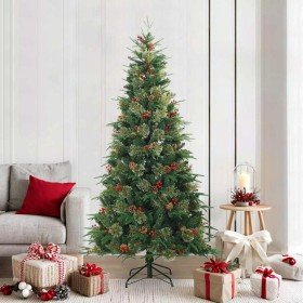 Árbol de Navidad artificial con ramas articuladas Verde 210 cm
