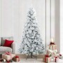 Árbol de Navidad artificial plegable cubierto de nieve 240 cm