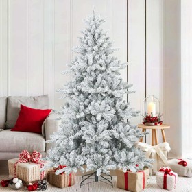 Árbol de Navidad Artificial Moderno Plegable con Nieve y