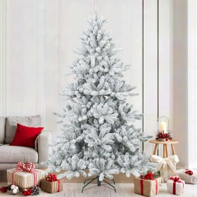 Árbol de Navidad Artificial Moderno Plegable con Nieve y