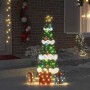 Árbol de Navidad iluminado con 3 cajas de regalo 2D blanca
