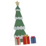 Árbol de Navidad iluminado con 3 cajas de regalo 2D blanca