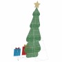 Árbol de Navidad iluminado con 3 cajas de regalo 2D blanca