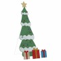 Árbol de Navidad iluminado con 3 cajas de regalo 2D blanca