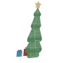 Árbol de Navidad iluminado con 3 cajas de regalo 2D blanca