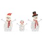 Familia de Muñecos de Nieve Iluminados 3 pcs Cálido Poliéster