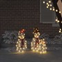 Familia de Muñecos de Nieve Iluminados 3 pcs Cálido Poliéster