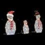 Familia de Muñecos de Nieve Iluminados 3 pcs Cálido Poliéster