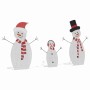 Familia de Muñecos de Nieve Iluminados 3 pcs Cálido Poliéster