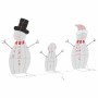 Familia de Muñecos de Nieve Iluminados 3 pcs Cálido Poliéster