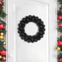 Coronas de Bolas de Navidad 2 pcs Negro 33 x 33 x 7 cm