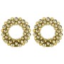 Coronas de Bolas de Navidad 2 pcs Dorado 33 x 33 x 7 cm