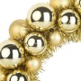 Coronas de Bolas de Navidad 2 pcs Dorado 33 x 33 x 7 cm