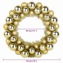 Coronas de Bolas de Navidad 2 pcs Dorado 33 x 33 x 7 cm