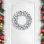 Coronas de Bolas de Navidad 2 pcs Plateado 33 x 33 x 7 cm