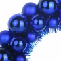 Coronas de Bolas de Navidad 2 pcs Azul 33 x 33 x 7 cm