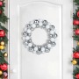 Coronas de Bolas de Navidad 2 pcs y Plata 33 x 33 x 7 cm