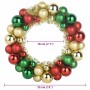 Coronas de Bolas de Navidad 2 pcs Multicolor 33 x 33 x 7 cm