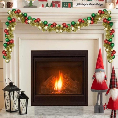 Guirnalda de Bolas de Navidad Multicolor 186 cm Poliestireno