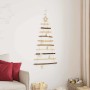Árbol de Navidad Natural 90 cm madera maciza de fresno