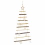 Árbol de Navidad Natural 90 cm madera maciza de fresno
