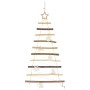 Árbol de Navidad Natural 90 cm madera maciza de fresno