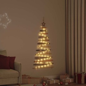 Árbol de Navidad Natural 120 cm madera maciza de fresno