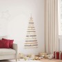 Árbol de Navidad Natural 120 cm madera maciza de fresno