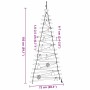 Árbol de Navidad Natural 150 cm madera maciza de fresno