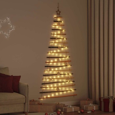 Árbol de Navidad Natural 180 cm madera maciza de fresno