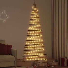 Árbol de Navidad Natural 210 cm madera maciza de fresno