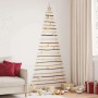Árbol de Navidad Natural 210 cm madera maciza de fresno