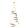 Árbol de Navidad Natural 210 cm madera maciza de fresno