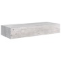 Wall shelf with drawer 2 units MDF gray concrete 60x23.5x10cm by vidaXL, Shelves and shelves - Ref: Foro24-330266, Price: 92,...