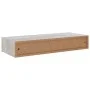 Wall shelf with drawer 2 units MDF gray concrete 60x23.5x10cm by vidaXL, Shelves and shelves - Ref: Foro24-330266, Price: 89,...